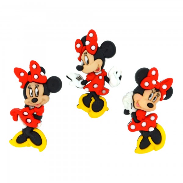 手芸用ボタン Disney 7717 Minnie Mouse 縫ってもよし 貼ってもよしの楽しい手芸用ボタン 飾りやワンポイントに最適 の手芸用品 通販 洋裁 ソーイング 用品 ボタン